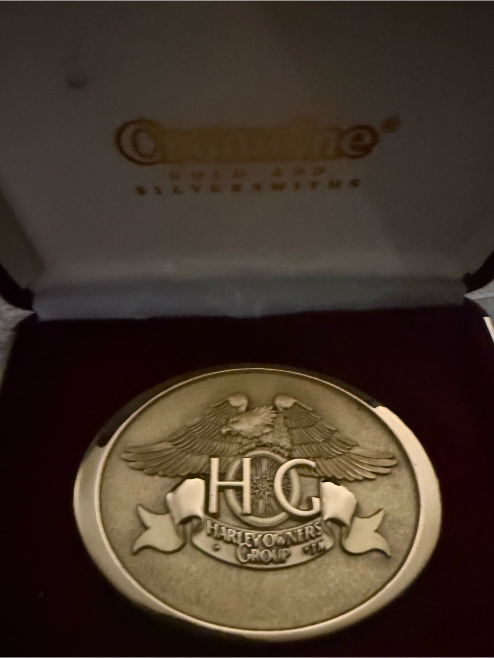 (HOG) Gold Tone Commemorative Medallion